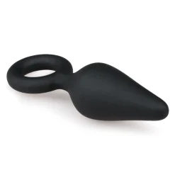 EasyToys - Plug anal noir avec anneau - Small 8,5 cm