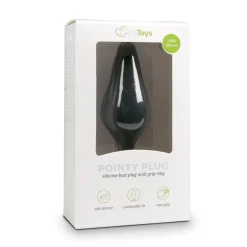 EasyToys - Plug anal noir avec anneau - Small 8,5 cm