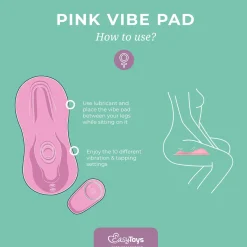 EasyToys – Vibe Pad Coussin Vibrant et Tapping avec Télécommande – Rose