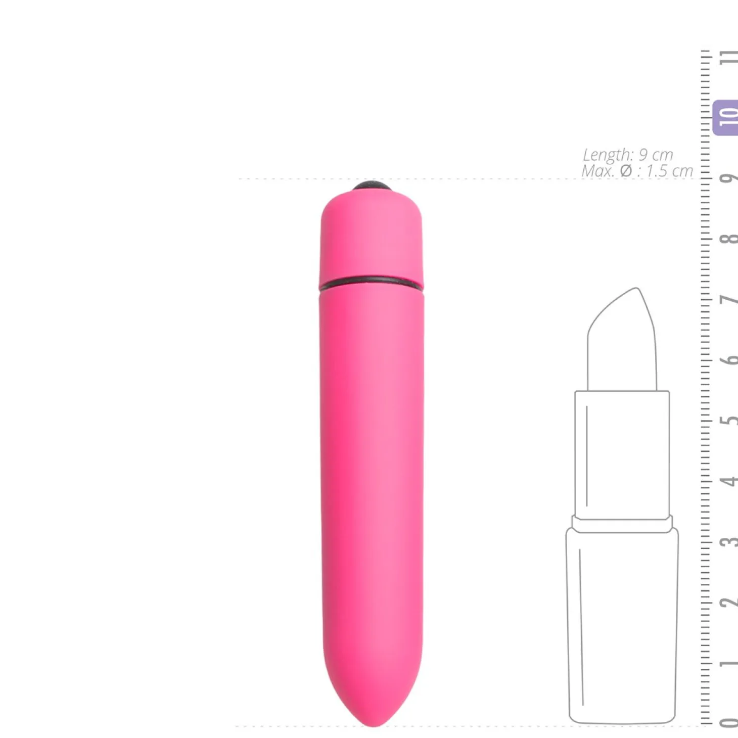 EasyToys - Vibromasseur bullet 10 vitesses - Rose