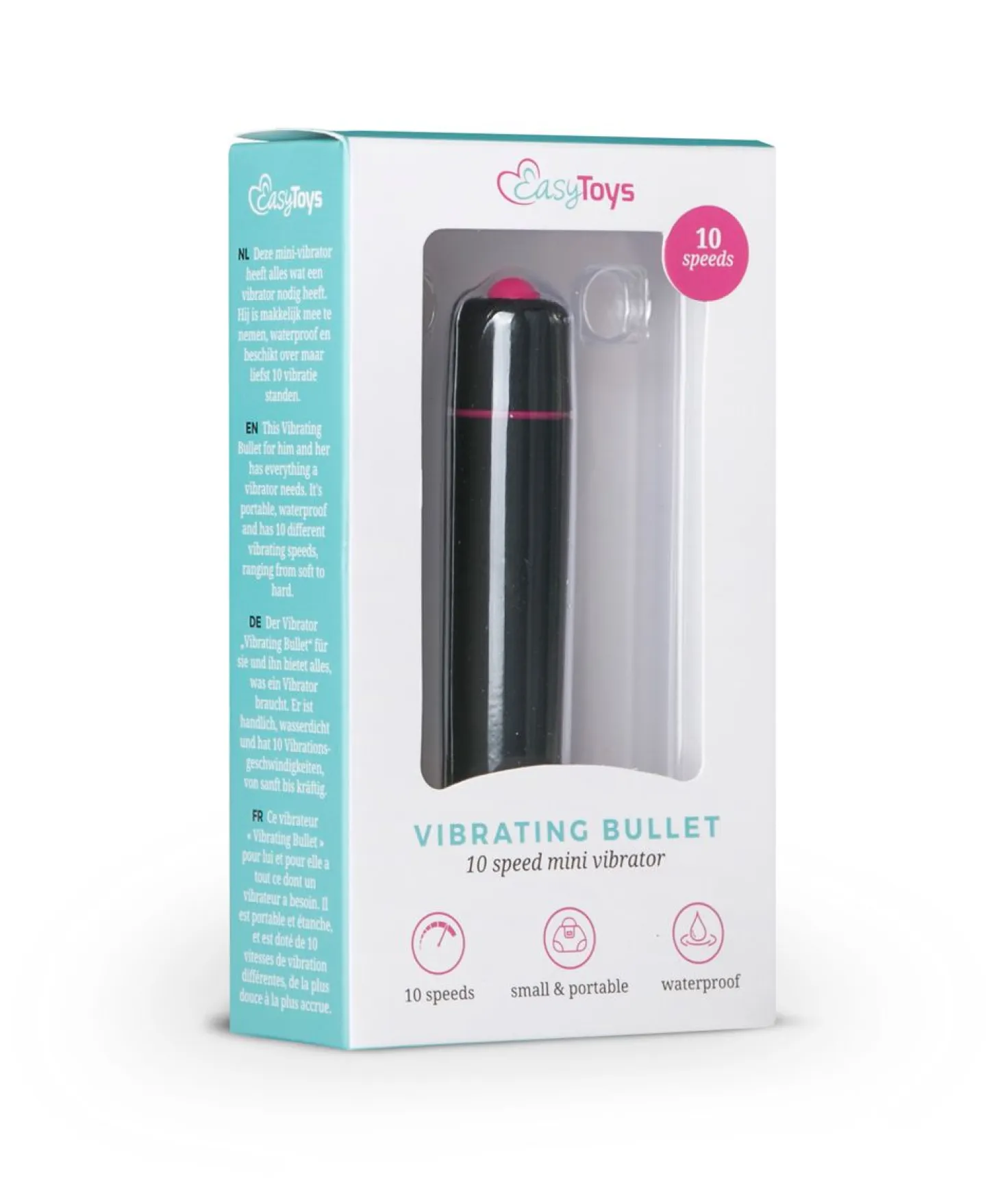 EasyToys - Vibromasseur bullet 10 vitesses - Noir