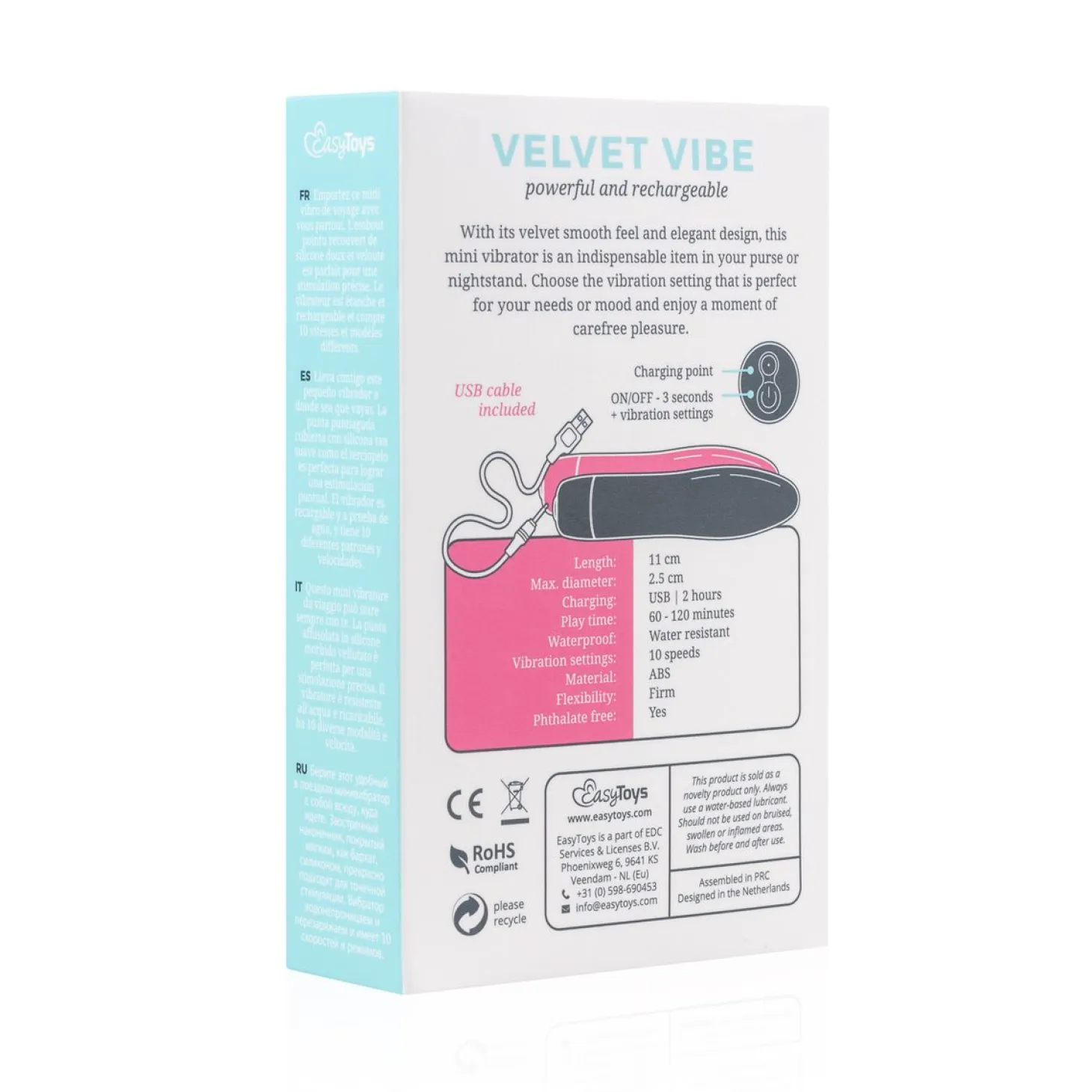 EasyToys - Vibromasseur ultradoux "Velvet Vibe" - Noir