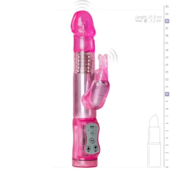 EasyToys - Vibro rabbit avec billes rotatives - Rose