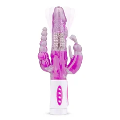 EasyToys - Vibro rabbit avec simulateur anal et clitoridien - Rose