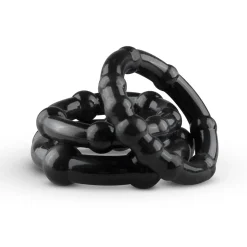 Ensemble anneau pénien - noir