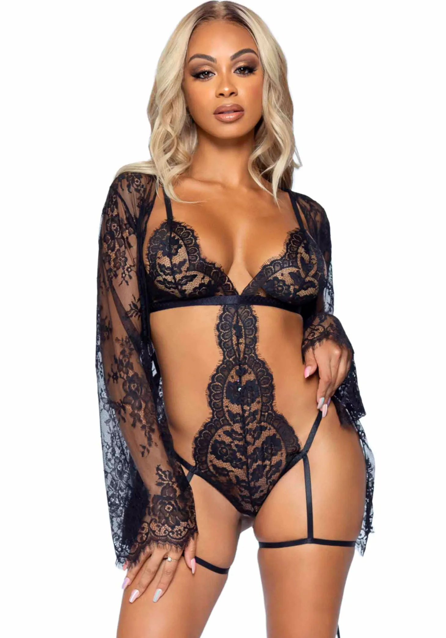 Ensemble avec body et veste All Romance - Noir
