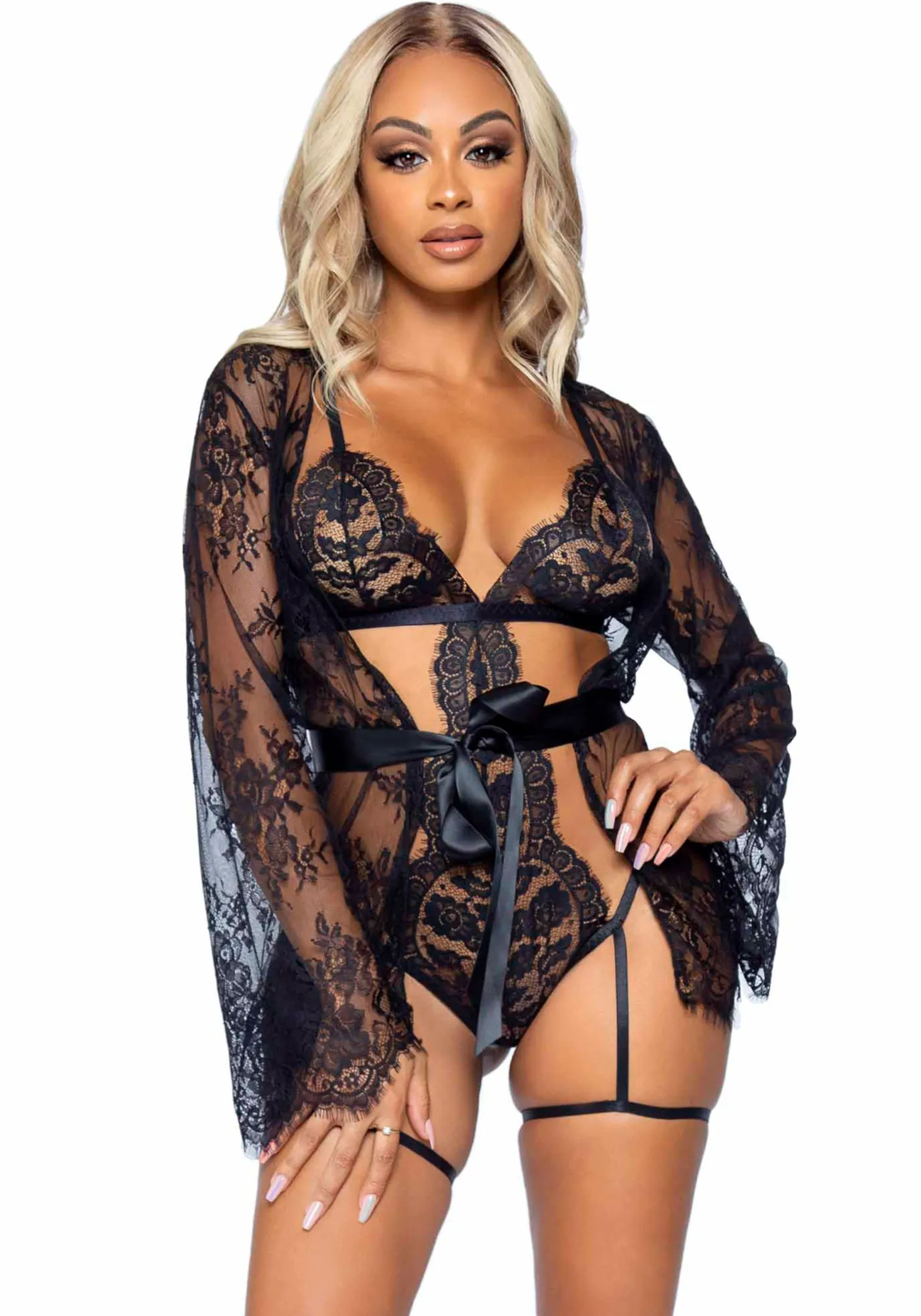 Ensemble avec body et veste All Romance - Noir