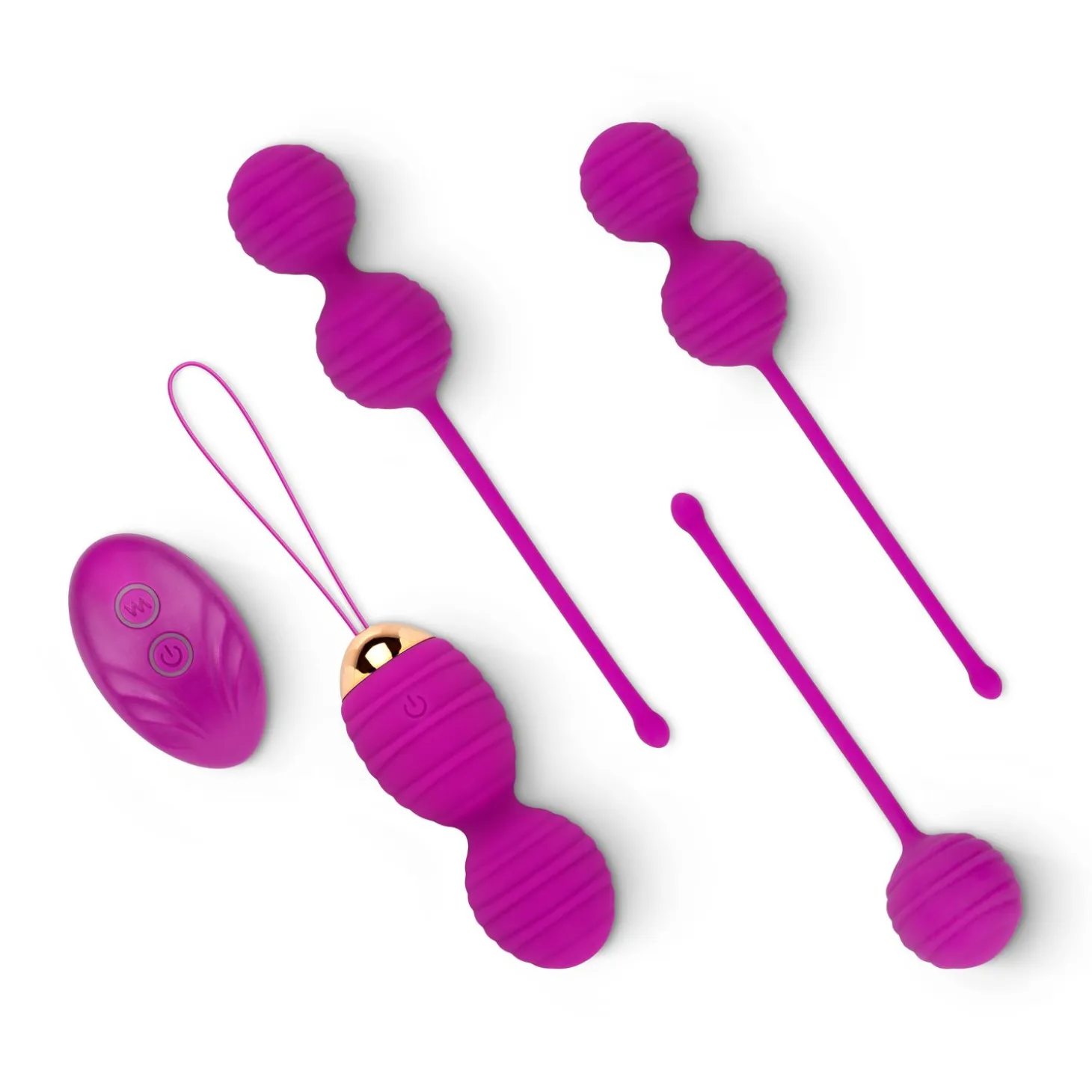 Ensemble de boules de Kegel avec télécommande - Violet