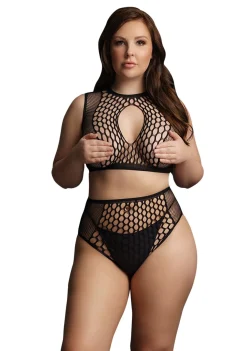 Ensemble 2 pièces avec soutien-gorge noir Duo Net