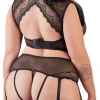 Ensemble porte-jarretelles en dentelle