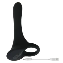 Evolved - Cock Armor Cockring Vibrant - Noir
