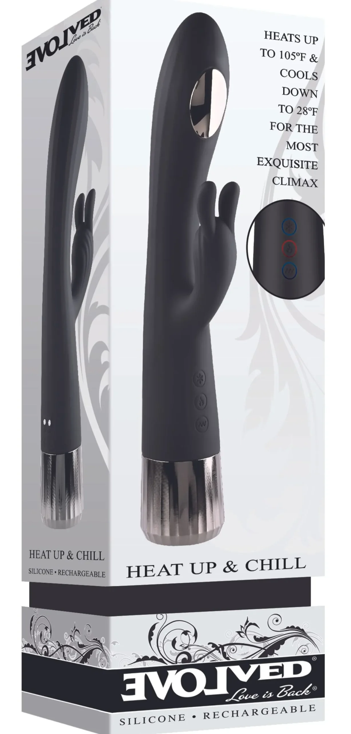 Evolved - Vibromasseur Heat Up and Chill Rabbit - Noir