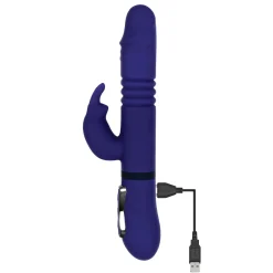 Evolved - Vibromasseur Lapin Tout en Un - Bleu Royal