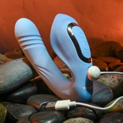 Evolved - Vibromasseur Tap and Trust - Bleu clair