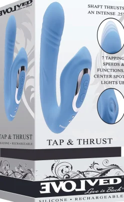 Evolved - Vibromasseur Tap and Trust - Bleu clair