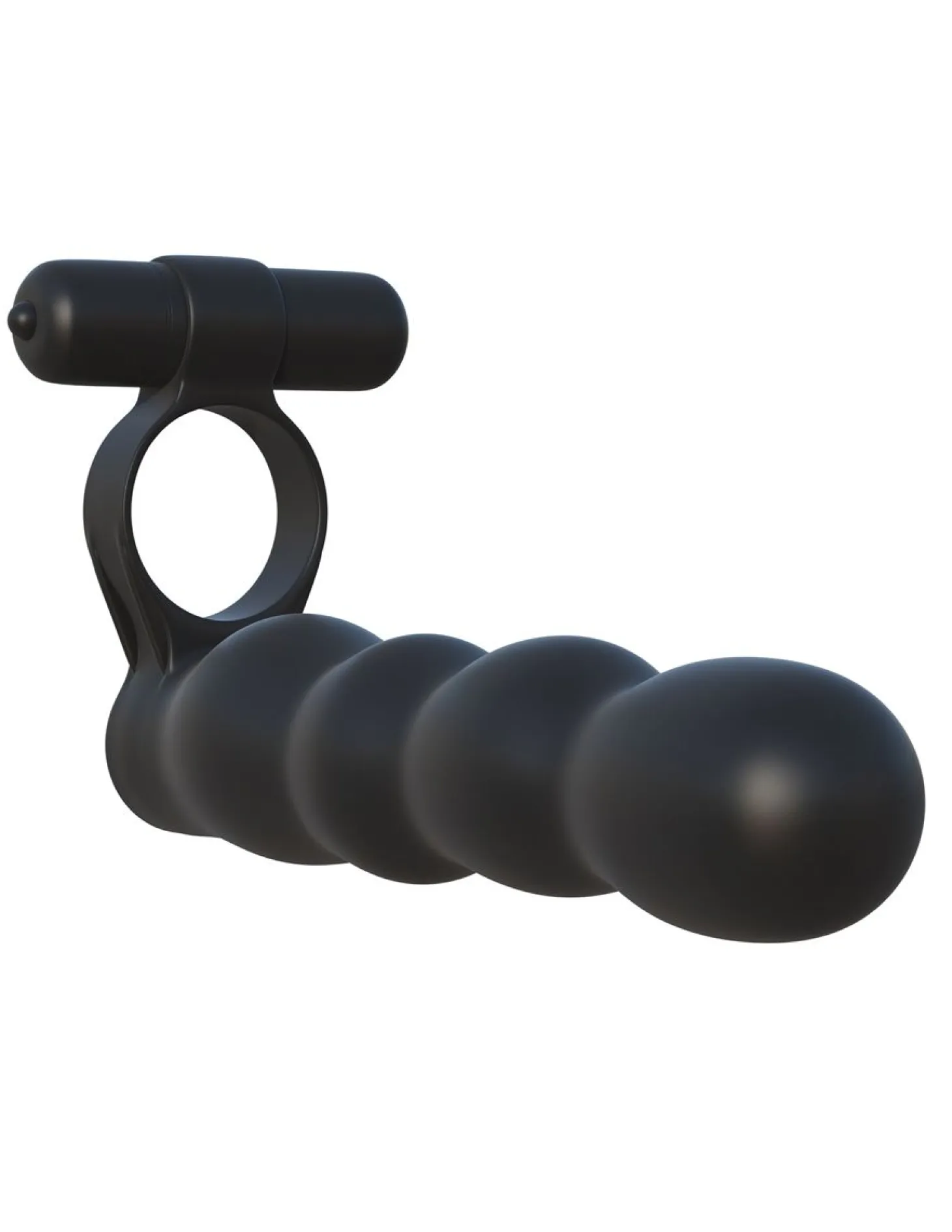 Fantasy C-ringz Cockring & gode Posable Partner Double Penetrator Noir