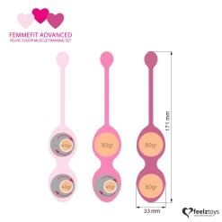 FeelzToys – FemmeFit Kit d’Entraînement Kegel – 3 Pièces