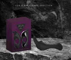 FeelzToys - Zeus Dual Vibe Cock Ring Black