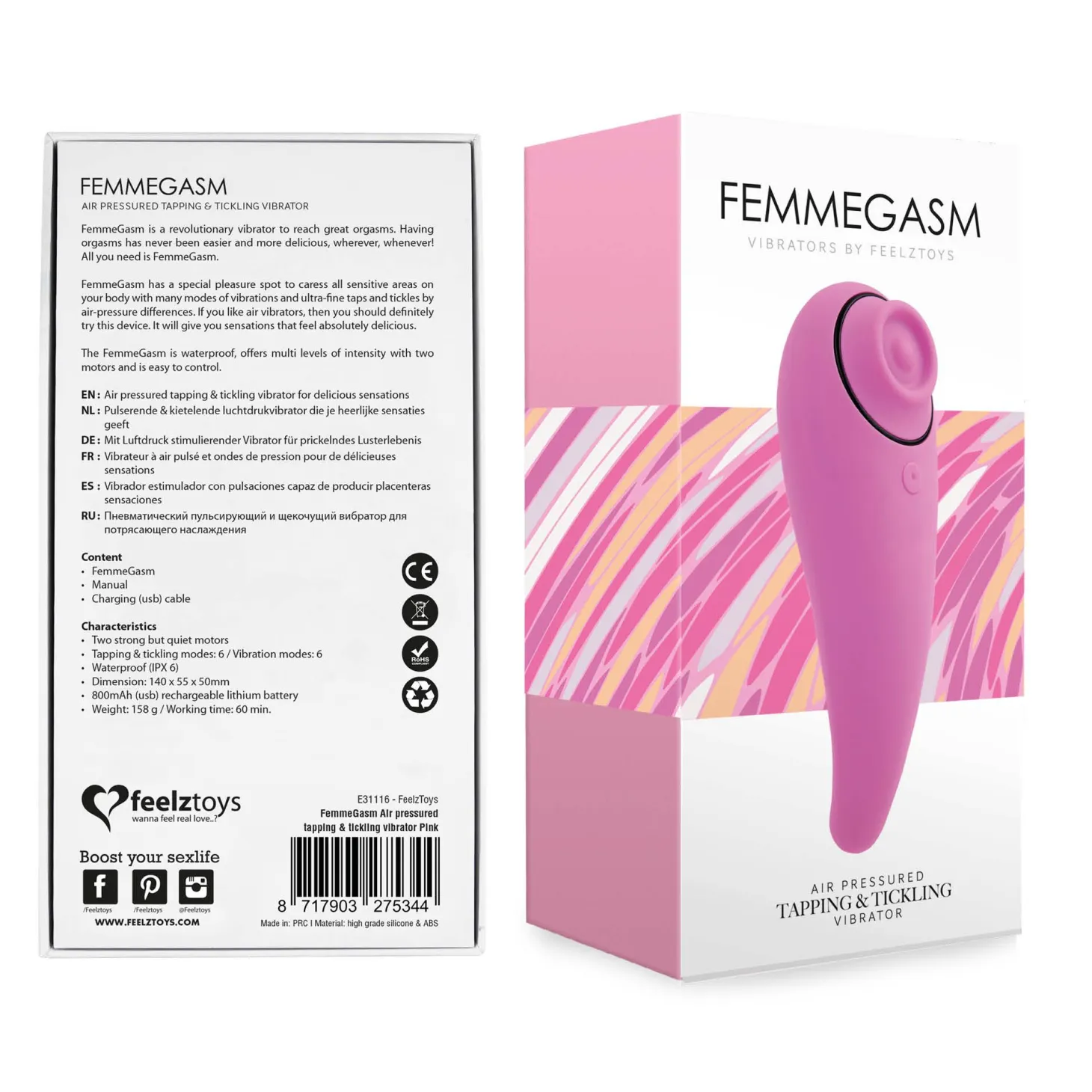 FemmeGasm Tapp 2 - Stimulateur clitoridien - Rose