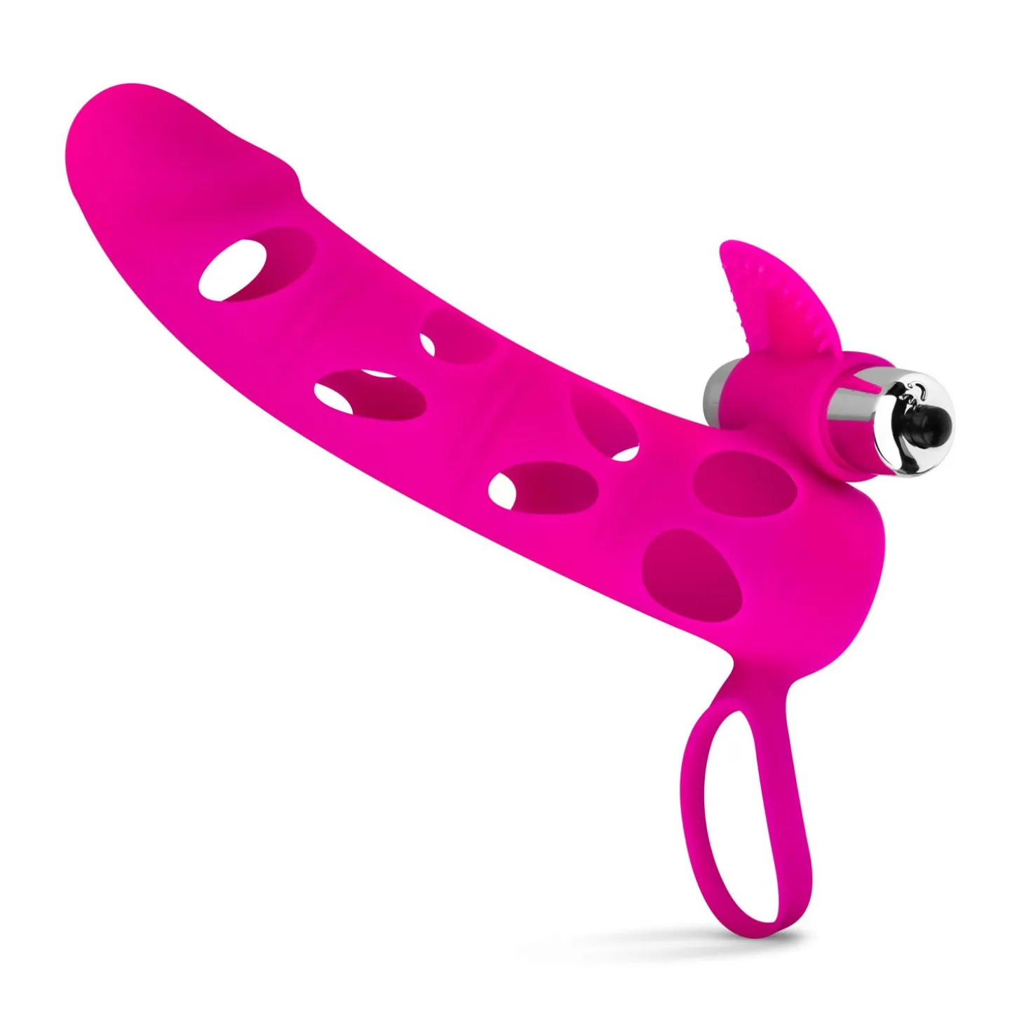 Gaine de pénis avec vibromasseur Bullet - Rose
