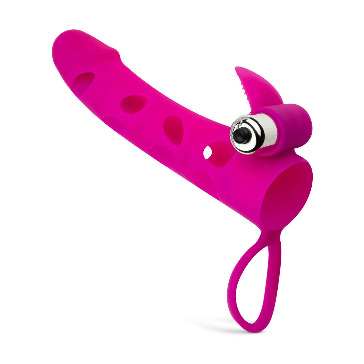 Gaine de pénis avec vibromasseur Bullet - Rose