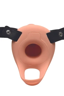 Gaine en Silicone Vibrante Réaliste pour Pénis - Beige
