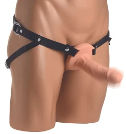 Gaine en Silicone Vibrante Réaliste pour Pénis - Beige
