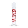 Gildo - Dildo en Verre pour Point G/Prostate avec Cœurs No. 30 - 17 cm