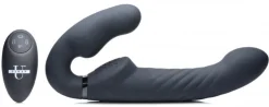 Gode-ceinture vibrant sans harnais Swirl - Noir