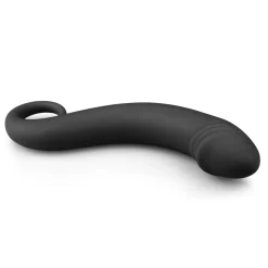Gode de prostate en silicone noir - 17,5 cm