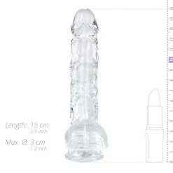 Gode en Gelée avec Testicules - 13,5 cm