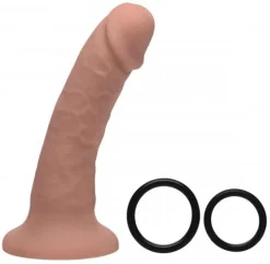 Gode en silicone Brazen avec harnais - 20 cm
