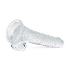 Godemiché en gel avec testicules - 17 cm