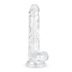 Godemiché en gel avec testicules - 17 cm
