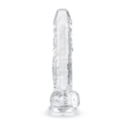 Godemiché en gel avec testicules - 17 cm
