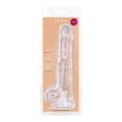 Godemiché en gel avec testicules - 19 cm