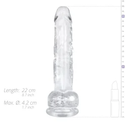 Godemiché en gel avec testicules - 19 cm
