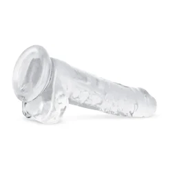 Godemiché en gel avec testicules - 19 cm