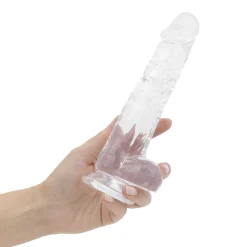 Godemiché en gel avec testicules - 19 cm