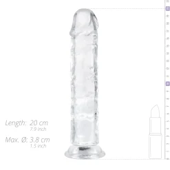 Godemiché en gel sans testicules - 18 cm