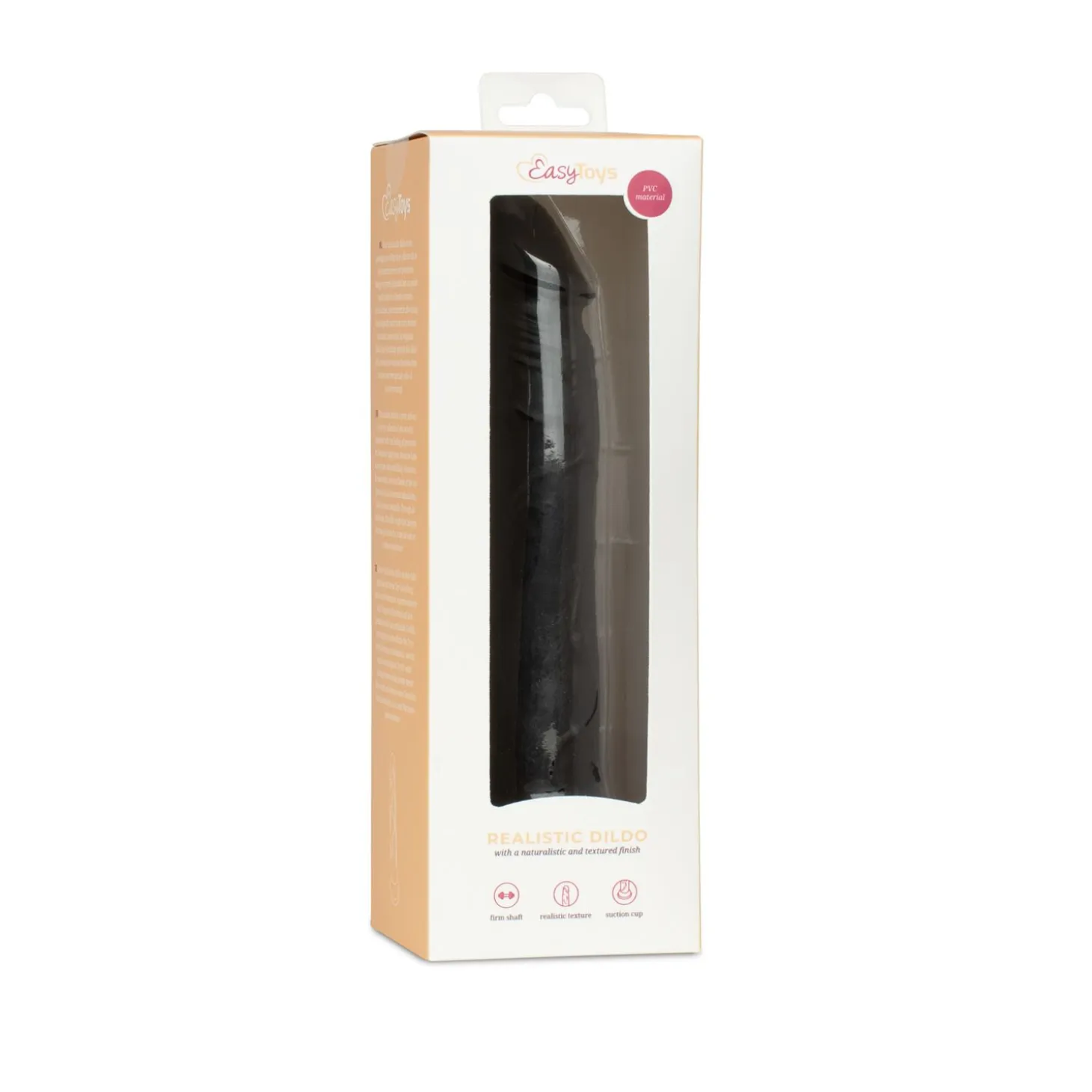 Godemiché sans testicules 17,5 cm - noir