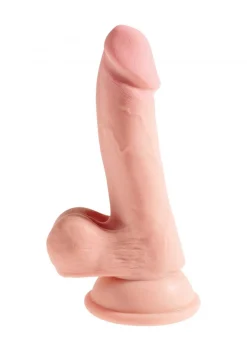 Gode réaliste avec scrotum King Cock Plus - 18 cm