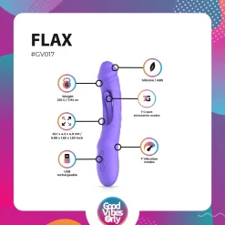 Good Vibes Only - Flax Godemiché vibrant avec stimulateur du point G