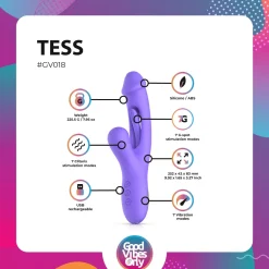 Good Vibes Only - Tess Vibromasseur Lapin avec Stimulateur du Point G