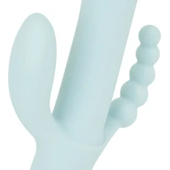 Good Vibes Only - Triple Stimulation Vibe - Soft Silicone - Bleu