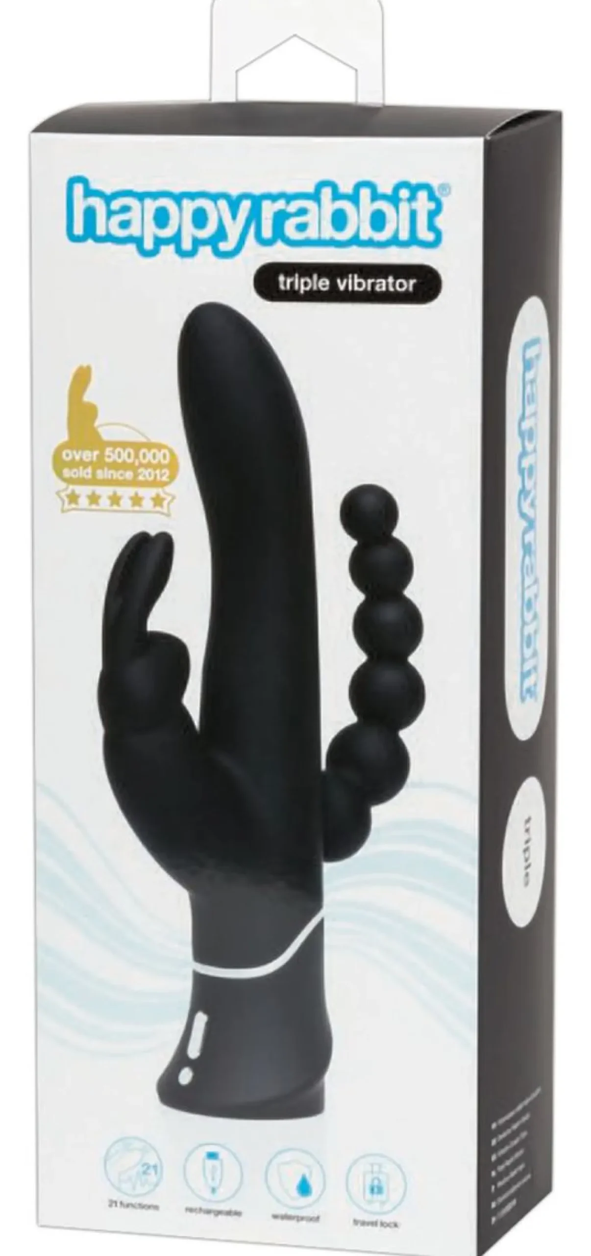 Happy Rabbit – Triple Curve Rabbit Vibrator – Noir