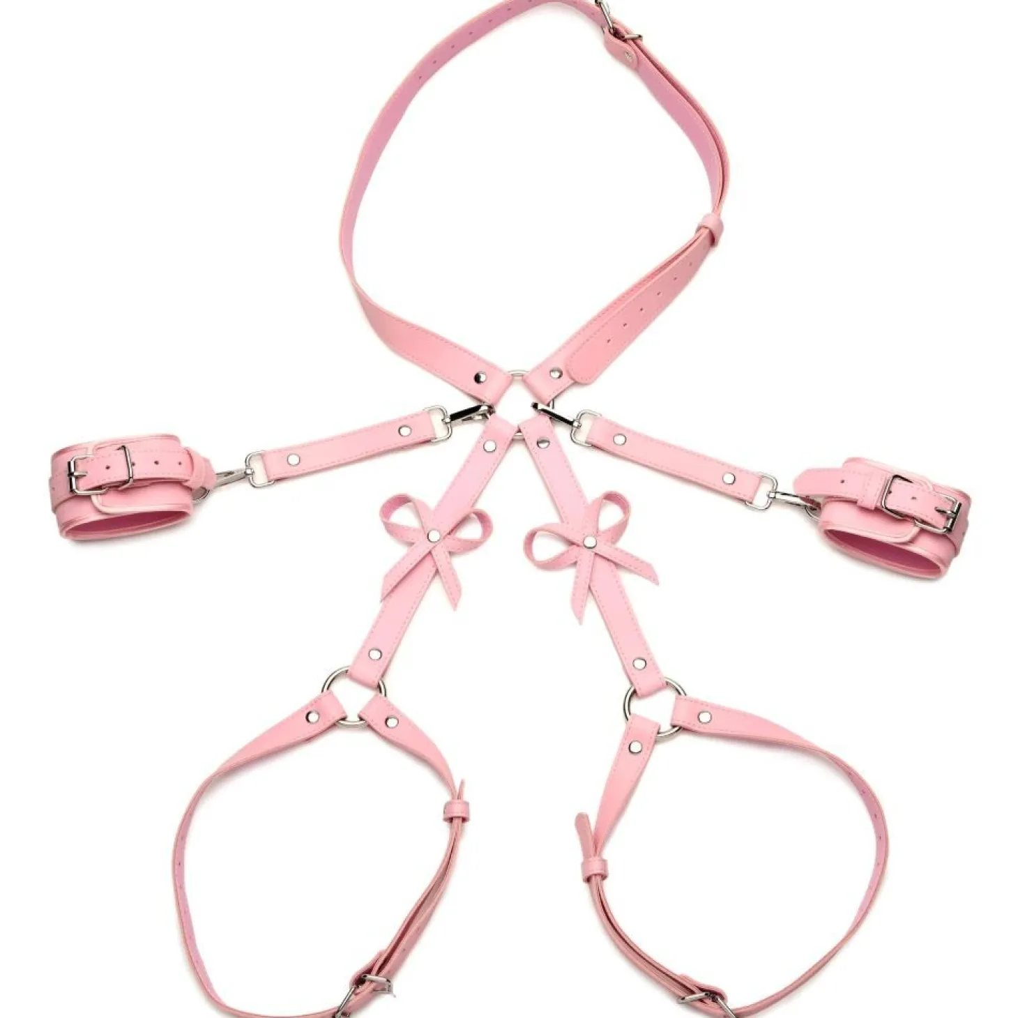 Harnais de bondage avec nœuds M/L - Rose