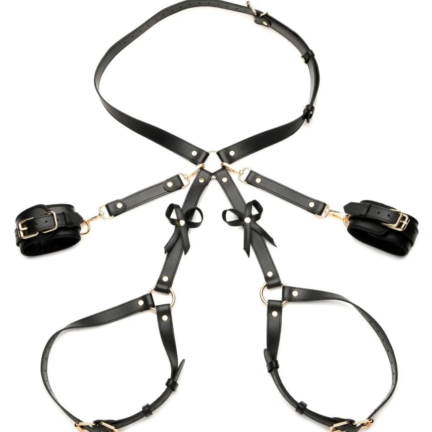 Harnais de bondage avec nœuds XL/2XL - Noir