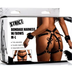 Harnais de bondage avec nœuds XL/2XL - Noir