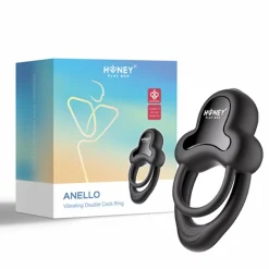 HoneyPlayBox - Anello-Contrôlé par App Anneau Double Vibrant avec Stimulate